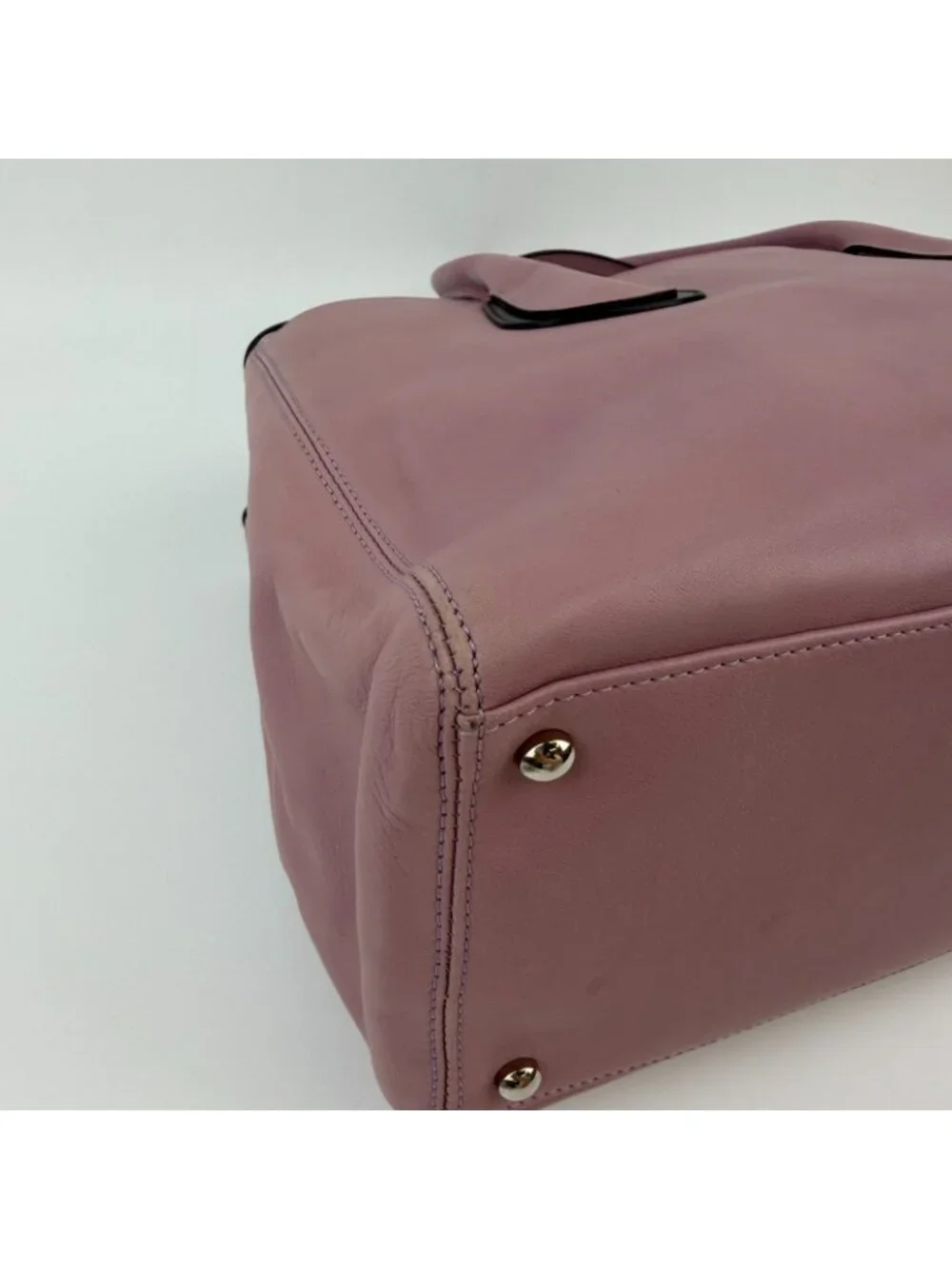 ★SOLD★ Chanel CC Logo Tote Pink Leather Vintage - Picture 10 of 15
